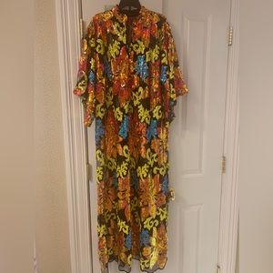 Custom sequin maxi caftan in style of la vie style house or Anthropologie